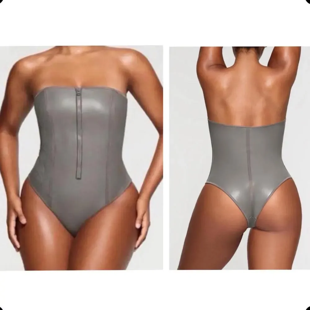 NWT Skims Rubberized Scuba Strapless 1-Pc Swimsuit Womens 4X